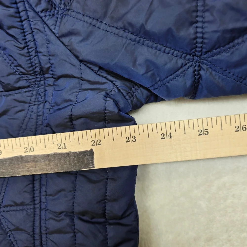 TALLIA‎ Quilted Bomber Jacket Mens Large Navy Blue Zip Lightweight Nylon